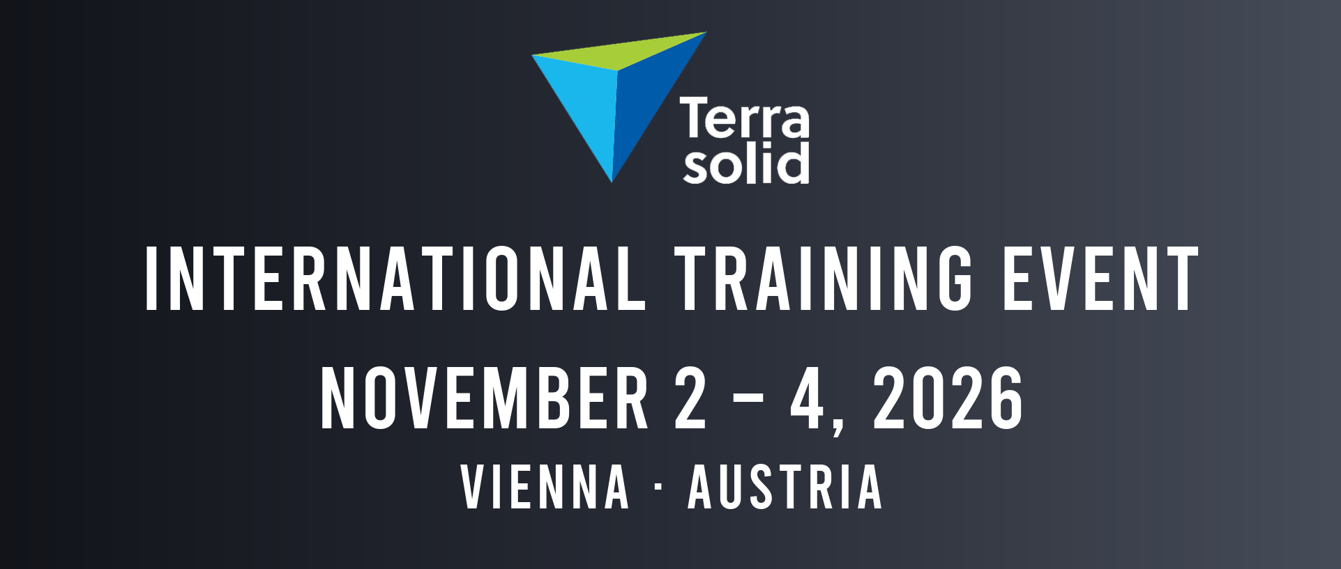 Terrasolid International Training Event, Wien, 2.-4. November 2026