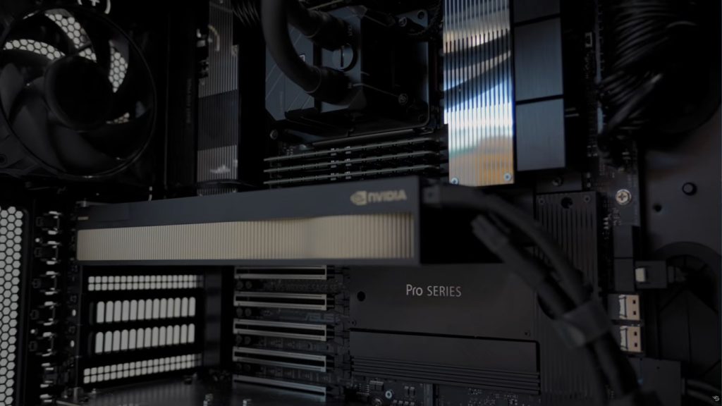 Inside a professional performance workstation with NVIDIA Pro graphics card