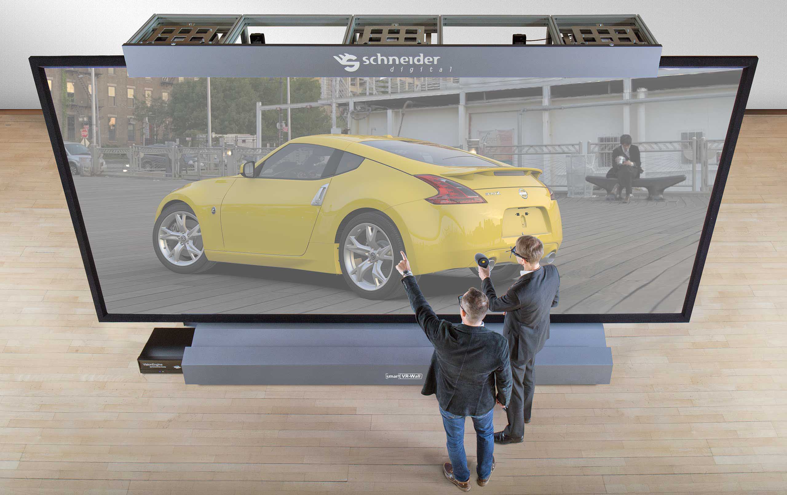 smart VR-Wall Automobil-Hersteller konfiguriert Fahrzeug in VR-Umgebung 