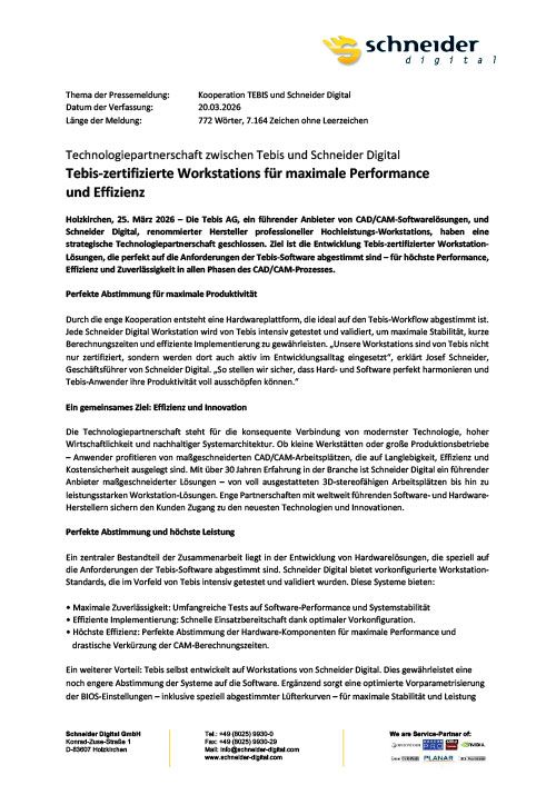 Tebis-Workstations Flyer Cover DE